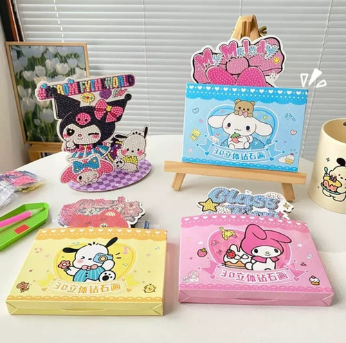 Kit Pintura Diamante 3d De Sanrio Kuromi Y Más Cod. 7050 Kuromi 1