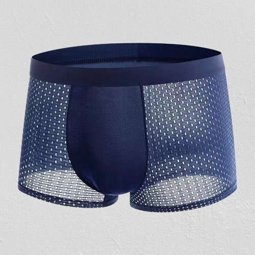 Calzoncillos De Malla Transpirable For Hombre, 4 Piezas/caja