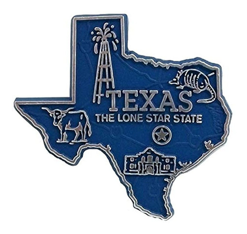 Imán Para Nevera Con Mapa Del Estado De Texas The Lone Star