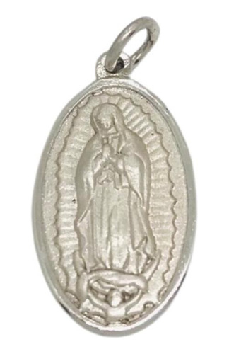 Medalla De Plata Oval Virgen De Guadalupe (m7)