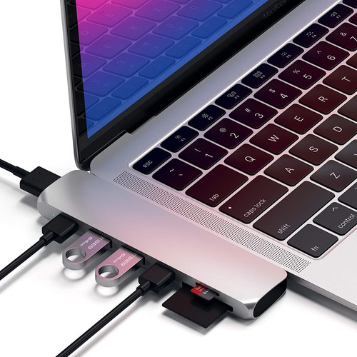 Adaptador Hub Pro Tipoc De Aluminio Con Usbc Pd 40 Gbps...