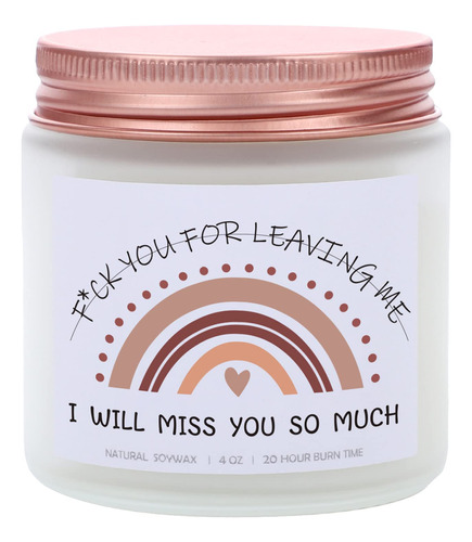 Vela Perfumada Lavanda: I Will Miss You Much Regalo Para