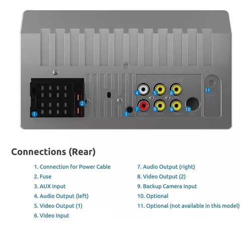 Radio Para Carro Pantalla Bluetooth Usb 7 Con Camara 7020