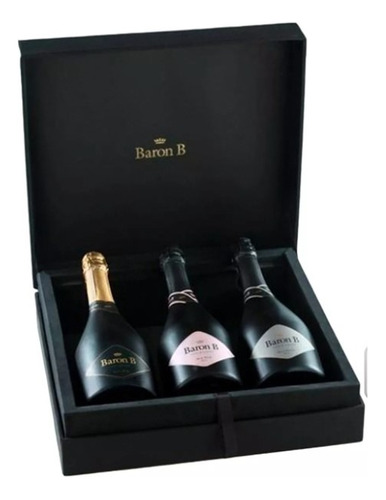 Estuche Baron B Champagne Extra Brut + Brut Nature + Rose X3