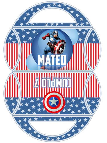 Kit Imprimible Editable Capitan América P/tu Cumpleaños!