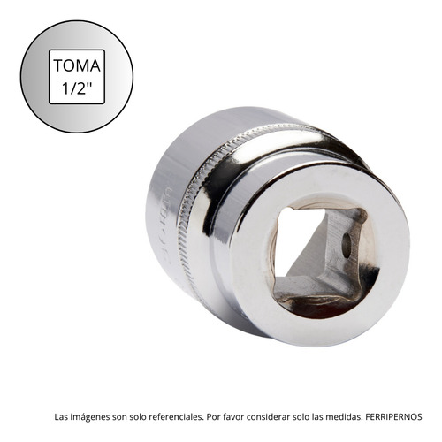 Dado Hexagonal Corto Cuadrante 1/2 De 19mm Marca Force