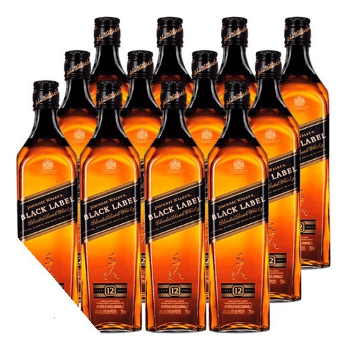 Whisky Johnnie Walker Black Negro X 12