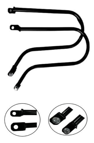Par Afastadores + Bolsa Lateral Sintética P Super Meteor 650 Cor Preto