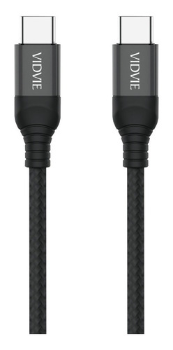 Cable Usb C A C Ideal Para Mac/iPad 2 Metros 100 Wats Color Negro