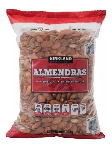Almendras Enteras Selectas 1.36kg Kirkland®