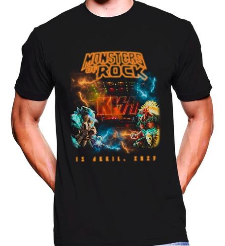 Camiseta Premium Rock Monsters Of Rock Versión Kiss 