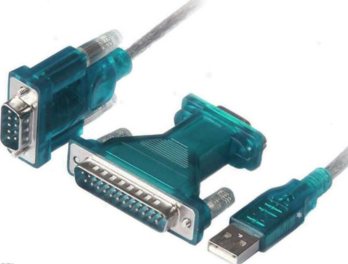 Cable Adaptador Usb A Serial Db9 Male + Adaptador Db9 A Db25