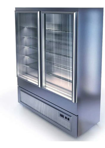 Heladera Exhibidora Vertical 2 Ptas Batien Ac Inox, Polartik