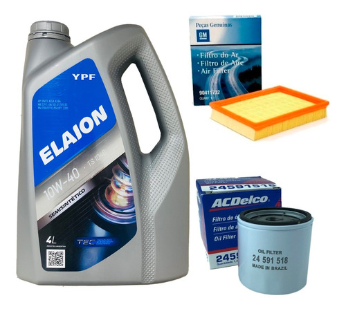 Juego Filtros De Aceite + Aire + Ypf Elaion 10w40 Corsa