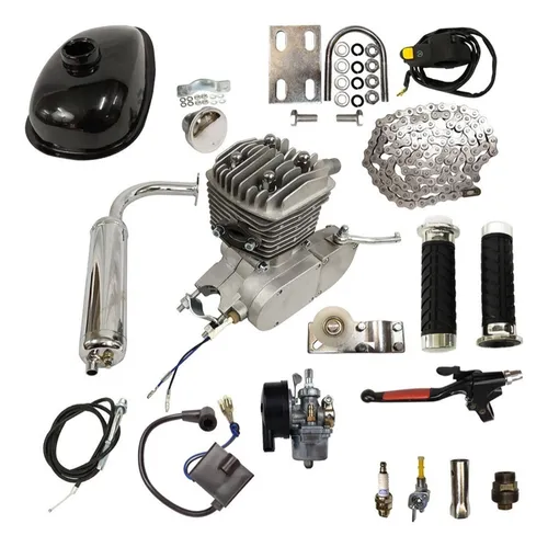 comprar Kit Motor Bike Motorizada 2 Tempos Tipo 80cc Prateado