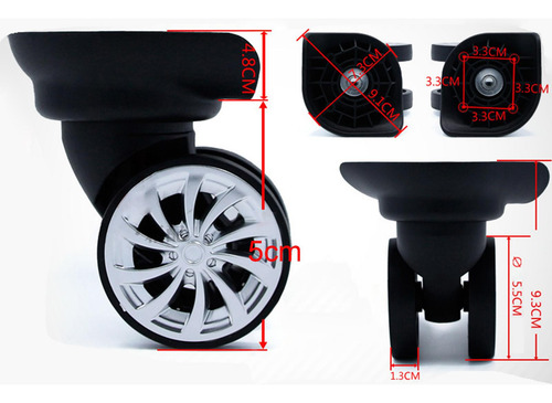 4 Uds Ruedas Giratorias Ruedas Para Maletas De Equipaje,
