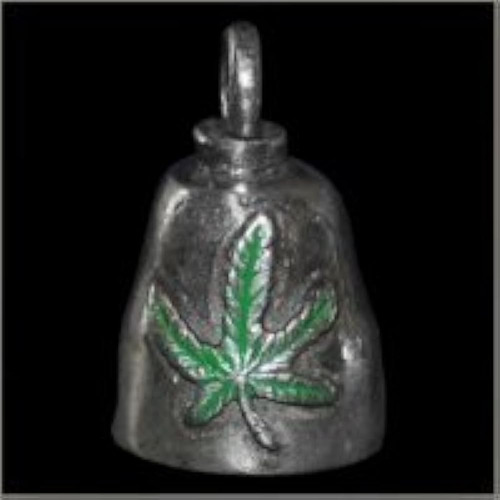 Pot Leaf Gremlin Bell Guardian Ride Harley Motorcycle Spirit