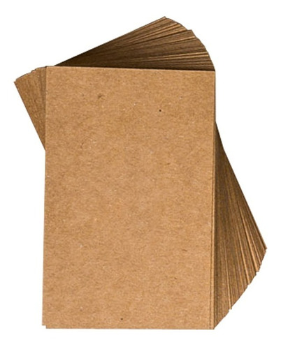 Tarjetas Personales X 100 Unidades - Papel Madera - Kraft