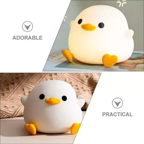 ¡ Luz Nocturna Led Táctil Recargable Por Usb - Patito Lindo