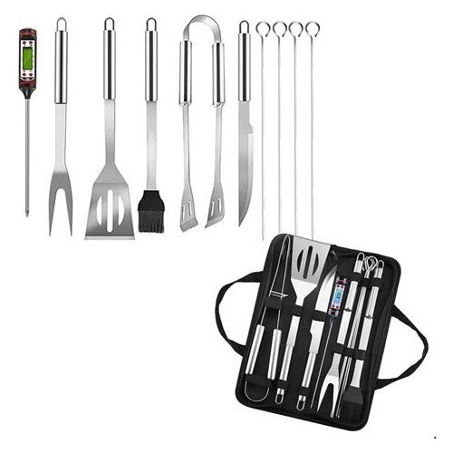 Set Asador Parrillero Con Estuche 10 Piezas