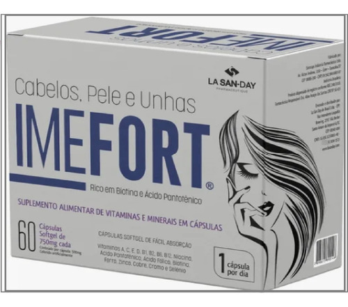 Imefort 60 Cápsulas Softgel La San-day Sabor Sem sabor