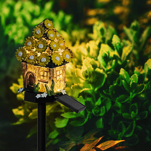 Nueva Lámpara De Suelo De Resina Solar, Luces De Jardín Para
