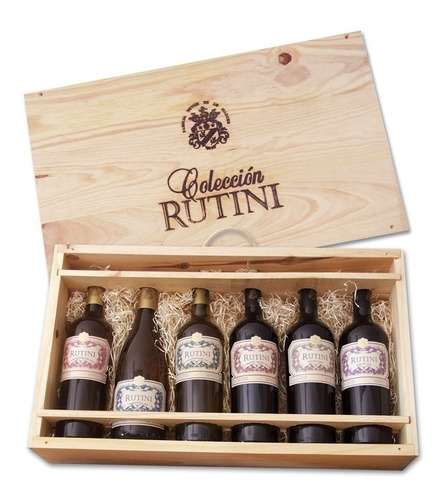 Rutini Colección Caja Madera 6 Botellas Estuche