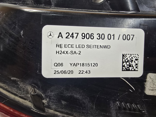 Faro Trasero Derecho Mercedes Benz Gla200 Derecho/pasajero