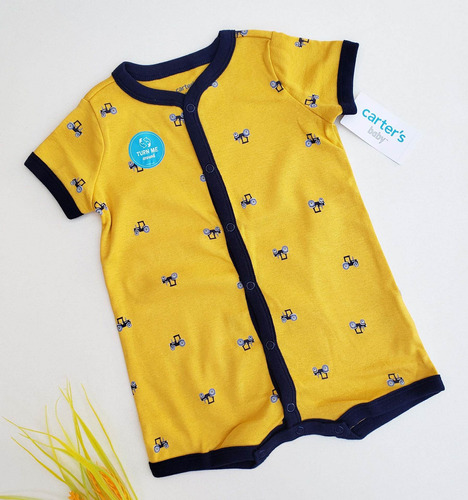 Mono Enterito Bebe Carters Amarillo Tractor 9 Meses 