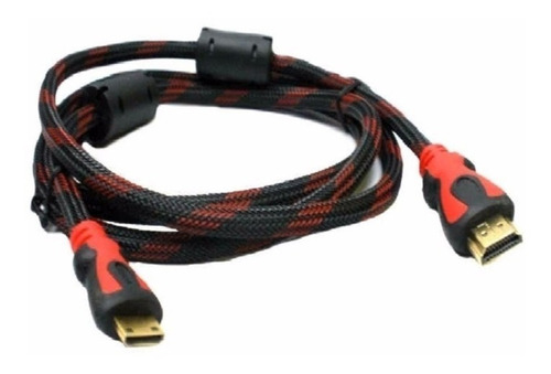 Imagen 1 de 3 de Cable Hdmi 1,5 Metros Malla 1.4 1080p Full Hd Ficha Oro 3d