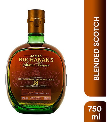 Caja Whisky Buchanans 18 Años 12unid - Unidad a $94