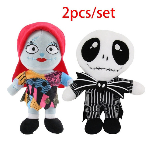 2pcs/set Jack Skellington Sally Muñeco Peluche Niños Juguete