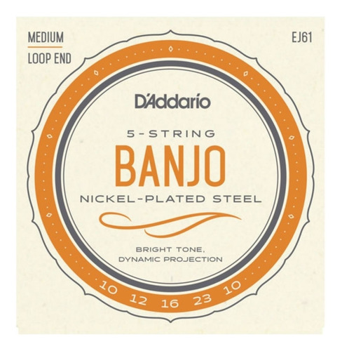 Encordoamento Para Banjo 5c D'addario Ej61