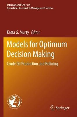 Libro Models For Optimum Decision Making : Crude Oil Prod...