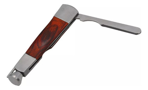 Zg Pipa De Acero Inoxidable De Madera Roja Para Fumar Tabaco