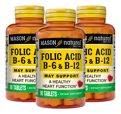 Mason Natural Heart Formula B6/b12/folic Acid Tablets, Diet.