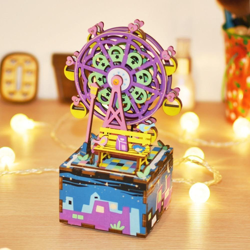 Juguete Rueda Feria Robotime Armable Bloques Musical Madera