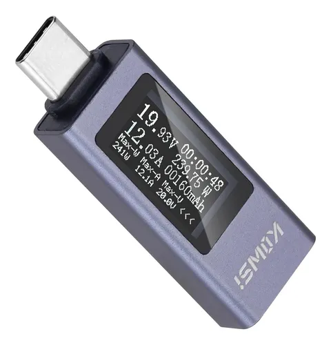 Tester USB-C Multimetro Digitale DC 4-36V 0-12A – Display IPS, Supporta PD, QC 2.0/3.0, MTK E Rilevamento Curve