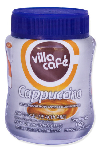Cappuccino Zero Adição De Açúcares Villa Café 180g
