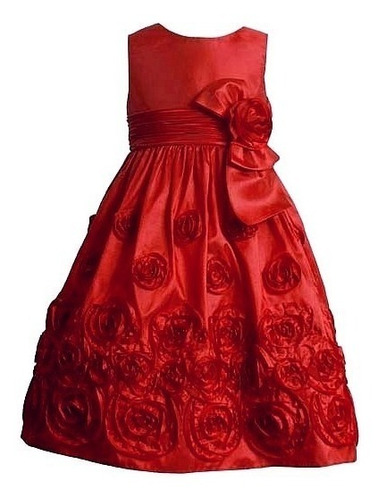 Vestido Infantil Bonnie Jean Vermelho 2t