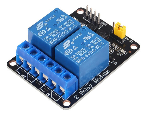 8 Pzas Modulo De 2 Relevadores Relay 2 Canales 5v 10a Rele