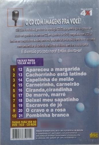 Dvd Multiokê Karaokê Total O Melhor Do Infantil 4 Lacrado