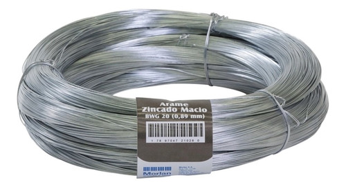 Arame Liso Galvanizado N20 Morlan C/ 10 Rolos De 1kg