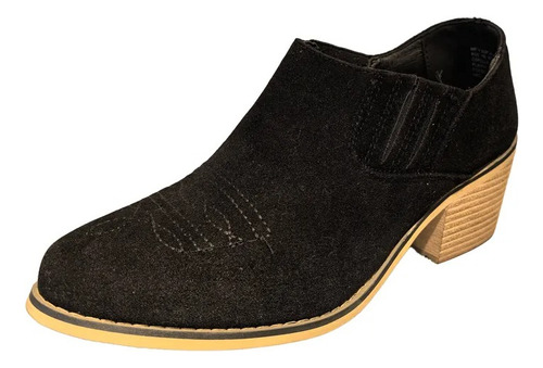 Botin Vaquero Mujer Tacon Madera Grueso