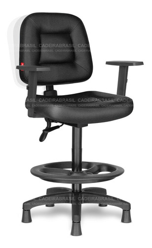 Imagem 1 de 1 de Cadeira Caixa Alta Executiva Ergonômica Preta Cb 1474
