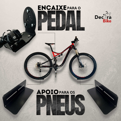 Imagem 4 de 10 de Suporte De Parede Para Bicicleta Decora Bike Para Pedal Clip