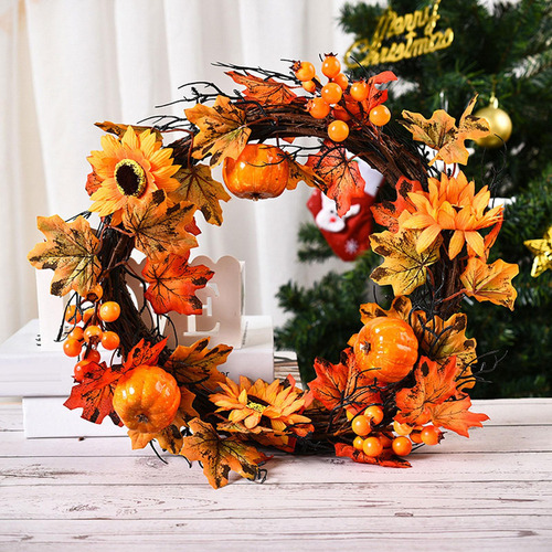 Corona De Otoño Para Puerta Principal, Corona De, Corona De