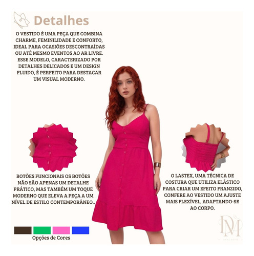 Vestido Curto Botão Lastex Com Bojo Moda Blogueiras Leve