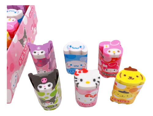 Set 6 Gomas De Borrar Hello Kitty Y Sus Amigos Sanrio