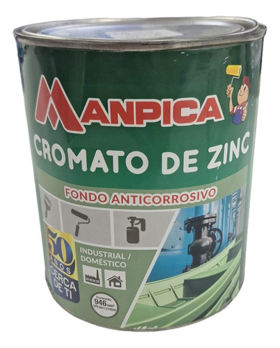  Manpica Anticorrosivo Cromato De Zinc 1/4 Galon